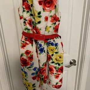 Beautiful flare multi color dress with pockets